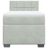 vidaXL Sommier à lattes de lit et matelas Gris clair 100x200cm Velours