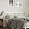 vidaXL T&ecirc;te de lit de remplacement m&eacute;tal blanc 160 cm