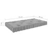 vidaXL Coussin de plancher de palette Gris 73x40x7 cm Coton