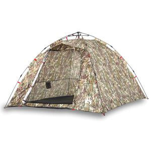 vidaXL Tente de p&ecirc;che 4 personnes camouflage lib&eacute;ration rapide