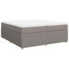 vidaXL Sommier &agrave; lattes de lit avec matelas Taupe 200x200 cm Tissu