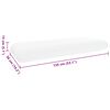 vidaXL Coussin de sommeil Uni Blanc 135 x 36 x 13 cm