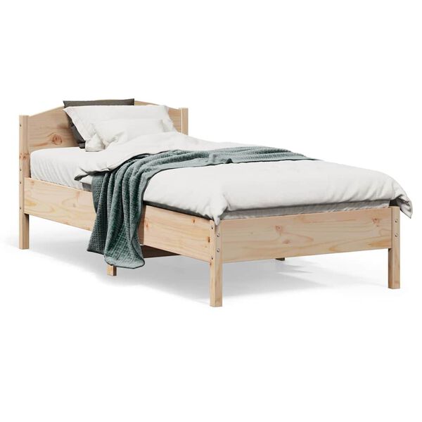vidaXL Cadre de lit sans matelas 75x190 cm bois de pin massif