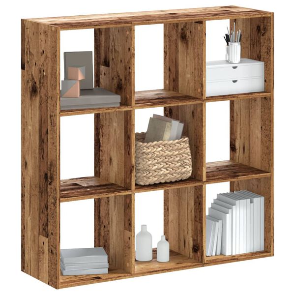 vidaXL Biblioth&egrave;que vieux bois 102x32x102 cm bois d'ing&eacute;nierie