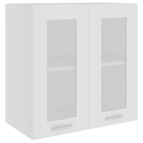 vidaXL Vitrine suspendue "Lyon" Blanc 60 x 31 x 60 cm Bois d'ing&eacute;nierie