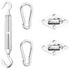 vidaXL Kit de montage de voile d'ombrage 5 pcs Acier inoxydable