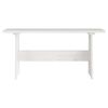 vidaXL Table &agrave; manger avec banc REINE blanc bois de pin solide