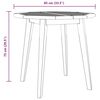 vidaXL Table de jardin &Oslash;85x75 cm Bois d'acacia solide