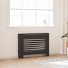vidaXL Cache-radiateur noir 112x19x81,5 cm MDF