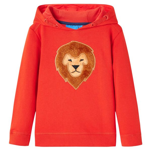 Sweatshirt &agrave; capuche pour enfants rouge 116