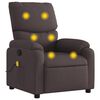 vidaXL Fauteuil de massage inclinable Marron fonc&eacute; Tissu