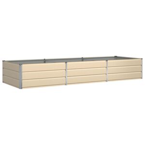 vidaXL Jardini&egrave;re Ivoire 290 x 100 x 45 cm Acier galvanis&eacute;