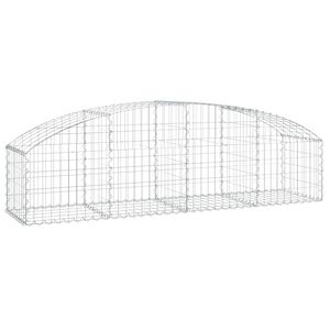 vidaXL Panier de gabions arqu&eacute; 200x50x40/60 cm Fer galvanis&eacute;