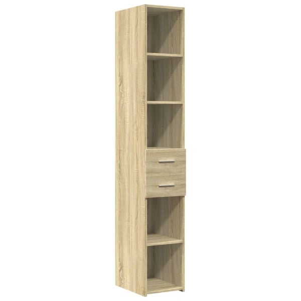 vidaXL Buffet haut ch&ecirc;ne sonoma 30x42,5x185 cm bois d'ing&eacute;nierie