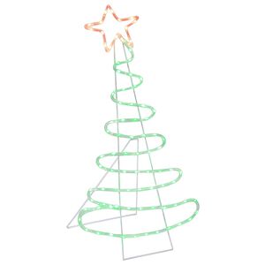 vidaXL Sapin de No&euml;l LED LOVIISA 100 LED Rouge, Vert 51 x 99 cm