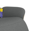vidaXL Fauteuil inclinable de massage et repose-pieds gris fonc&eacute; tissu