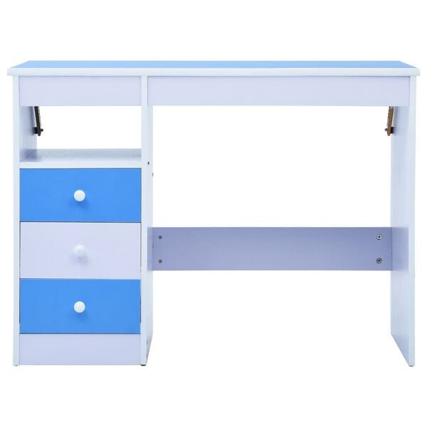vidaXL Bureau pour enfants Inclinable Bleu et blanc
