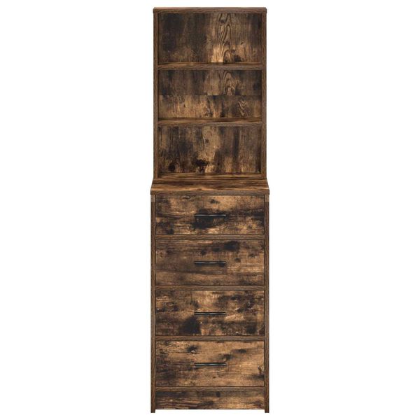 vidaXL Haut Armoire Ch&ecirc;ne fum&eacute; 40 x 41 x 135 cm Bois d'ing&eacute;nierie