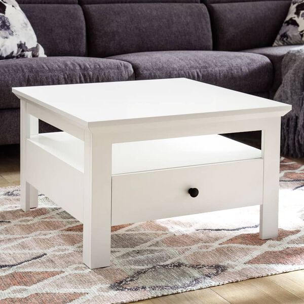 Trendteam Table basse avec tiroir Universal Blanc