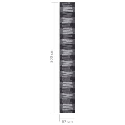 vidaXL Tapis de couloir antidérapant Anthracite 67x500 cm
