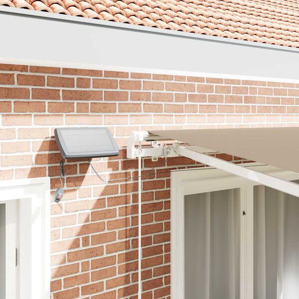 vidaXL Auvent R&eacute;tractable Beige 350 x 250 cm Tissu et acier