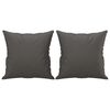 vidaXL Canap&eacute; 2 places et oreillers et coussins Gris 140 cm Similicuir
