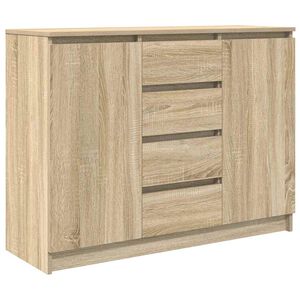 vidaXL Buffet avec tiroirs ch&ecirc;ne sonoma 100,5x35x76 cm bois ing&eacute;nierie