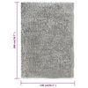 vidaXL Tapis shaggy &agrave; poils hauts Gris 140x200 cm 50 mm