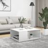 vidaXL Table basse blanc brillant 90x67x33 cm bois d'ingénierie