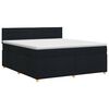 vidaXL Lit boxspring avec matelas Noir 160 x 200 cm Tissu