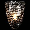 vidaXL Lampe murale avec perles de cristal Argenté Ovale ampoule E14