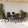 vidaXL Ensemble de salle à manger pour jardin 7 pcs Marron Poly rotin