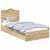vidaXL Lit de Rangement Ch&ecirc;ne Sonoma 100 x 200 cm Bois d'ing&eacute;nierie