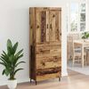 vidaXL Haut Armoire avec tiroir 2 pcs Bois ancien Bois d'ing&eacute;nierie
