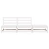 vidaXL Salon de jardin 3 pcs Blanc Bois de pin massif