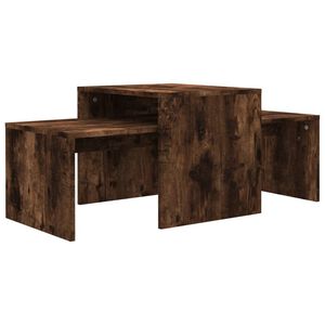 vidaXL Ensemble table basse Ch&ecirc;ne fum&eacute; 100x48x40 cm Bois d'ing&eacute;nierie