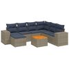 vidaXL Ensemble de canap&eacute; de jardin 8 pcs avec coussins gris r&eacute;sine tress&eacute;e