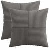 vidaXL Housse de coussin 2 pcs ALMELO Gris fonc&eacute; 35 x 35 cm