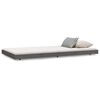 vidaXL Cadre de lit sans matelas gris 80x200 cm bois massif de pin