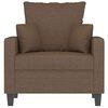 vidaXL Fauteuil Marron 60 cm Tissu