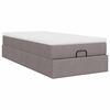 vidaXL Cadre de lit ottoman avec matelas taupe 90x190 cm tissu