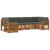 vidaXL Ensemble de canap&eacute;s d'ext&eacute;rieur 6 pc Naturel et Anthracite