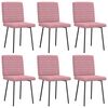 vidaXL Chaises &agrave; manger lot de 6 rose velours