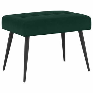vidaXL Banc avec capitonnage bouton Vert fonc&eacute; 60 x 40 x 45 cm Velours