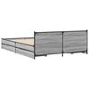 vidaXL Cadre de lit avec tiroirs sans matelas sonoma gris 120x190 cm