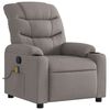 vidaXL Fauteuil de massage inclinable Taupe Tissu