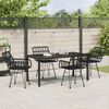vidaXL Ensemble de salle &agrave; manger pour jardin 5 pcs Noir
