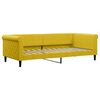 vidaXL Lit de jour avec gigogne et matelas jaune 90x200 cm velours