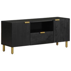 vidaXL Meuble TV noir 105x33x46 cm bois d'ing&eacute;nierie