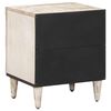 vidaXL Cabinet de chevet Blanc 40 x 33,5 x 46 cm Bois de mangue massif